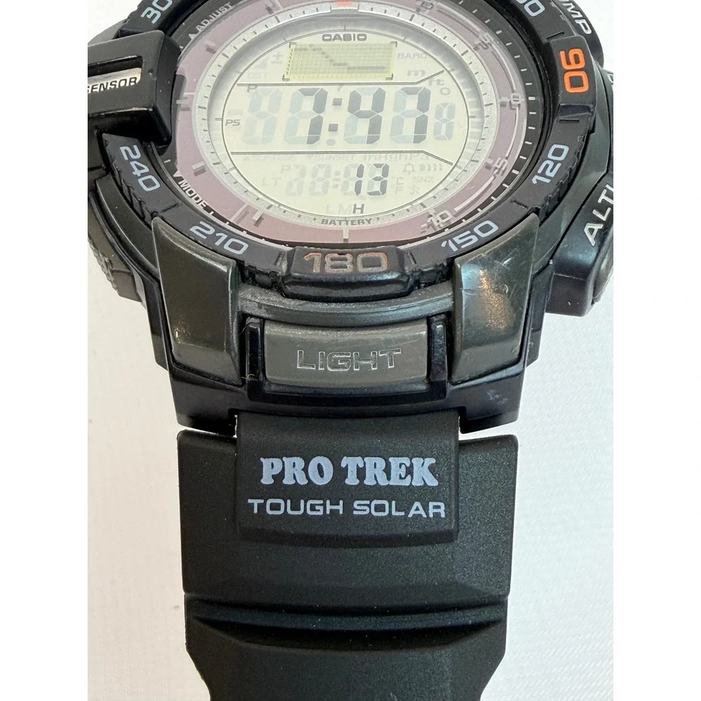 Casio Pro Trek PRG-270-1 Tough Solar Triple Sensor Black Digital Watch 3415